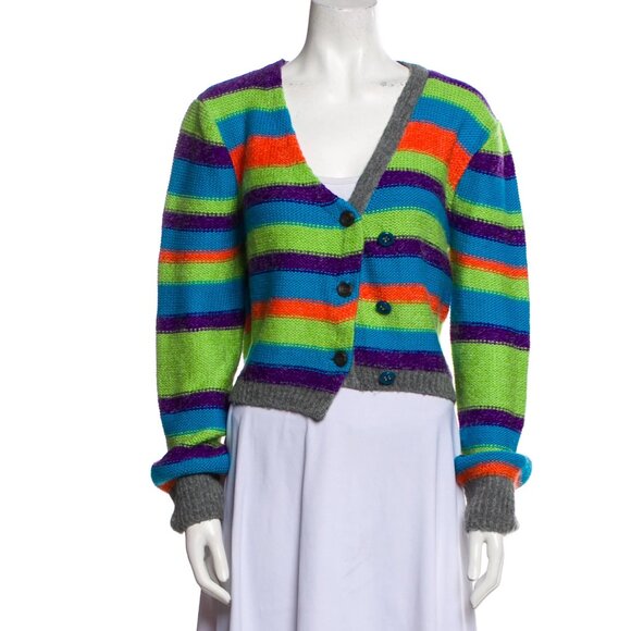 Andersson Bell Striped V-Neck Sweater Size - Picture 1 of 5